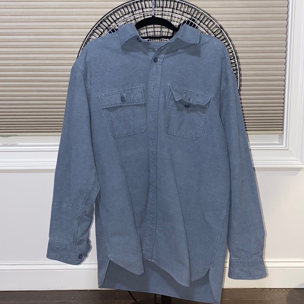 LL Bean thick Blue button up